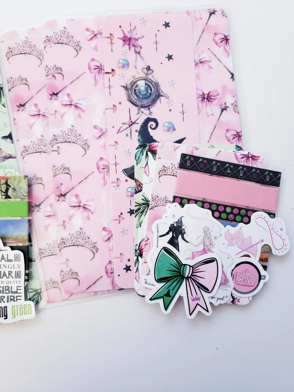 Wicked Cute Pink Happy Planner Mini Size Cover & Dashboard Set